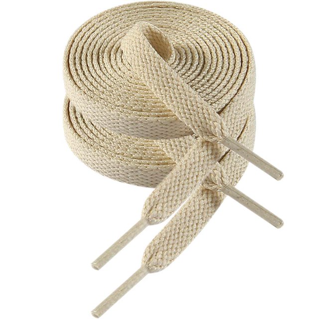 VSUDO Cordones planos beige de 50 pulgadas para zapatillas de deporte Cordones beige para zapatillas de deporte Cordones de zapatos beige para zapatillas de deporte Reemplazos de crema Cordones de zap