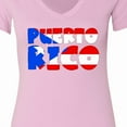 thumbnail image 4 of Inktastic Puerto Rico Flag in Text Women's V-Neck T-Shirt, 4 of 5