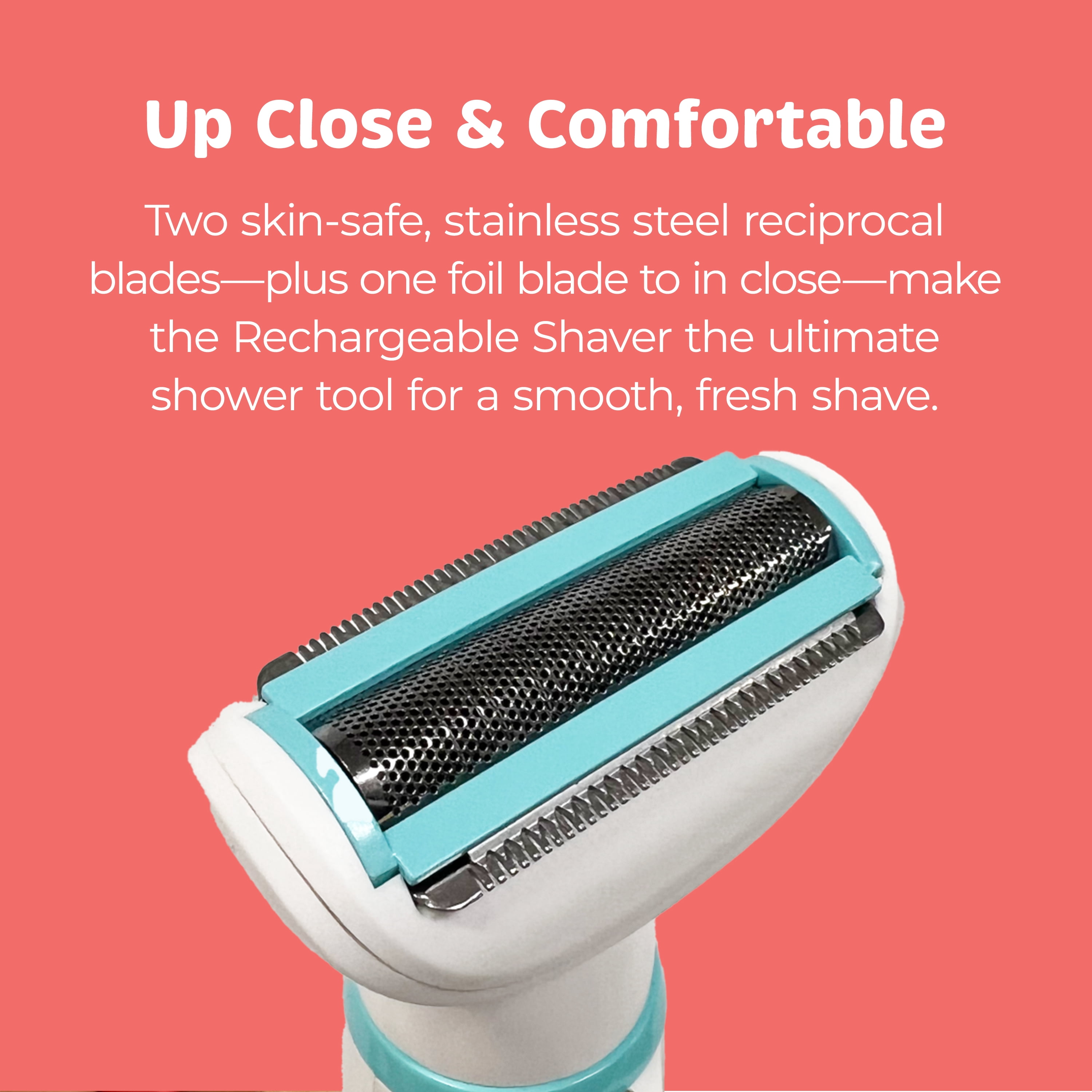 PalmPerfect Rechargeable Electric Women's Shaver with Shower Mount
