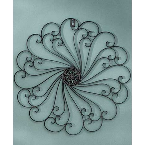 Medallion Wall Art Wrought Iron Black Antique Look Perfect Decor For Your Com - Black Wrought Iron Wall Decor Medallion Wall Art Wrought Iron Black Antique Look Perfect Decor For Your Com - Black Wrought Iron Wall Decor