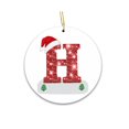 thumbnail image 1 of XUNRYAN - Adornos colgantes con letras para árbol de Navidad, 3,15 pulgadas, 26 letras, redondos, decoración para coche, regalos de Navidad, decoración para amigos, familia, fiestas (H), 1 of 1