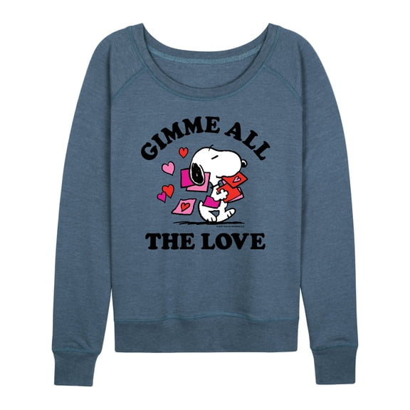 Peanuts - Gimme All The Love - Women's French Terry Long Sleeve Shirt