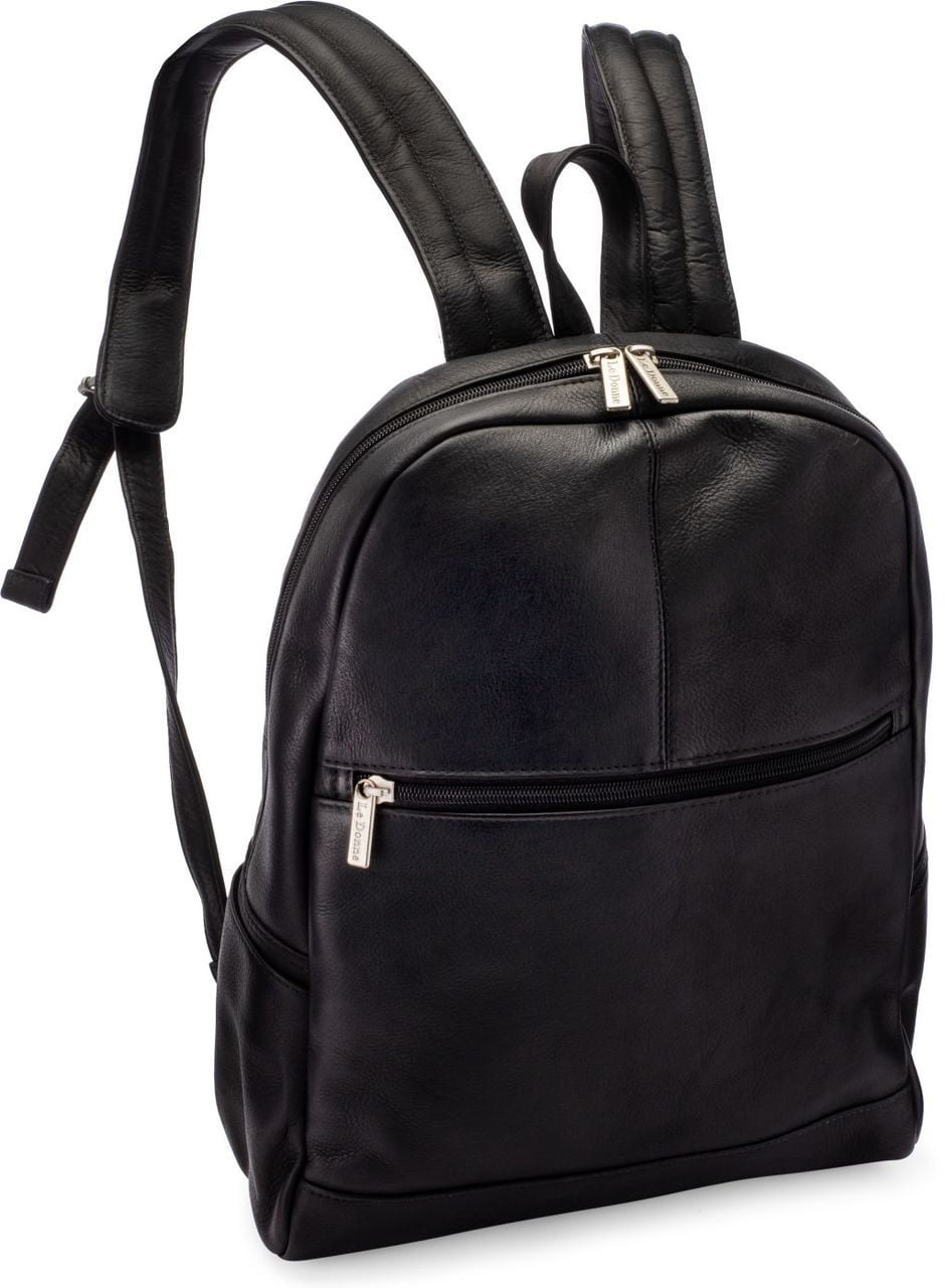 le donne leather classic laptop backpack