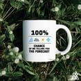 thumbnail image 6 of 100 Percent Chance Of Me Telling You The Forecast Meteorologist Gifts Weatherman Weatherwoman Meteorology Weather Novelty Drinkware Ceramic Mug 11 oz White, 6 of 8