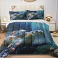 thumbnail image 2 of Sea Turtle Tropical Marine Plants Underwater World (21) Comforter Set With 2 Pillowcases，3 Pcs Bedding For Adults Comforter Set For Bedroom Bed Decor Twin Size, 2 of 7