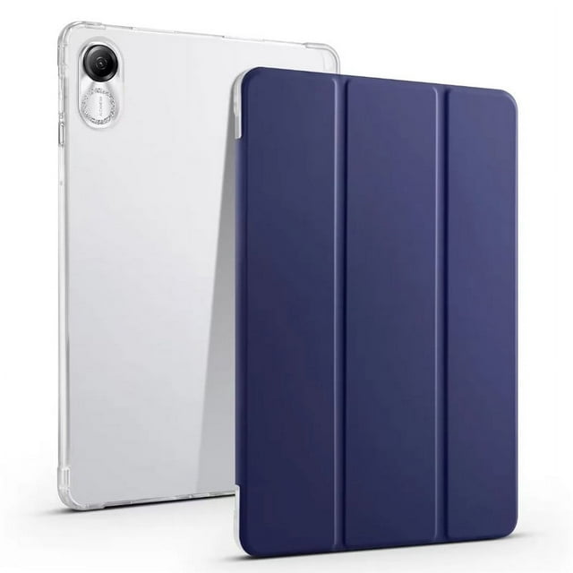 Pour Huawei Honor Pad X9 Étui avec Porte-Stylo Support Rabattable Magnétique Dos Souple TPU pour Honor Pad X9 X8 Pro Étui Tablette 11.5 Bleu Foncé pour Honor Pad X9