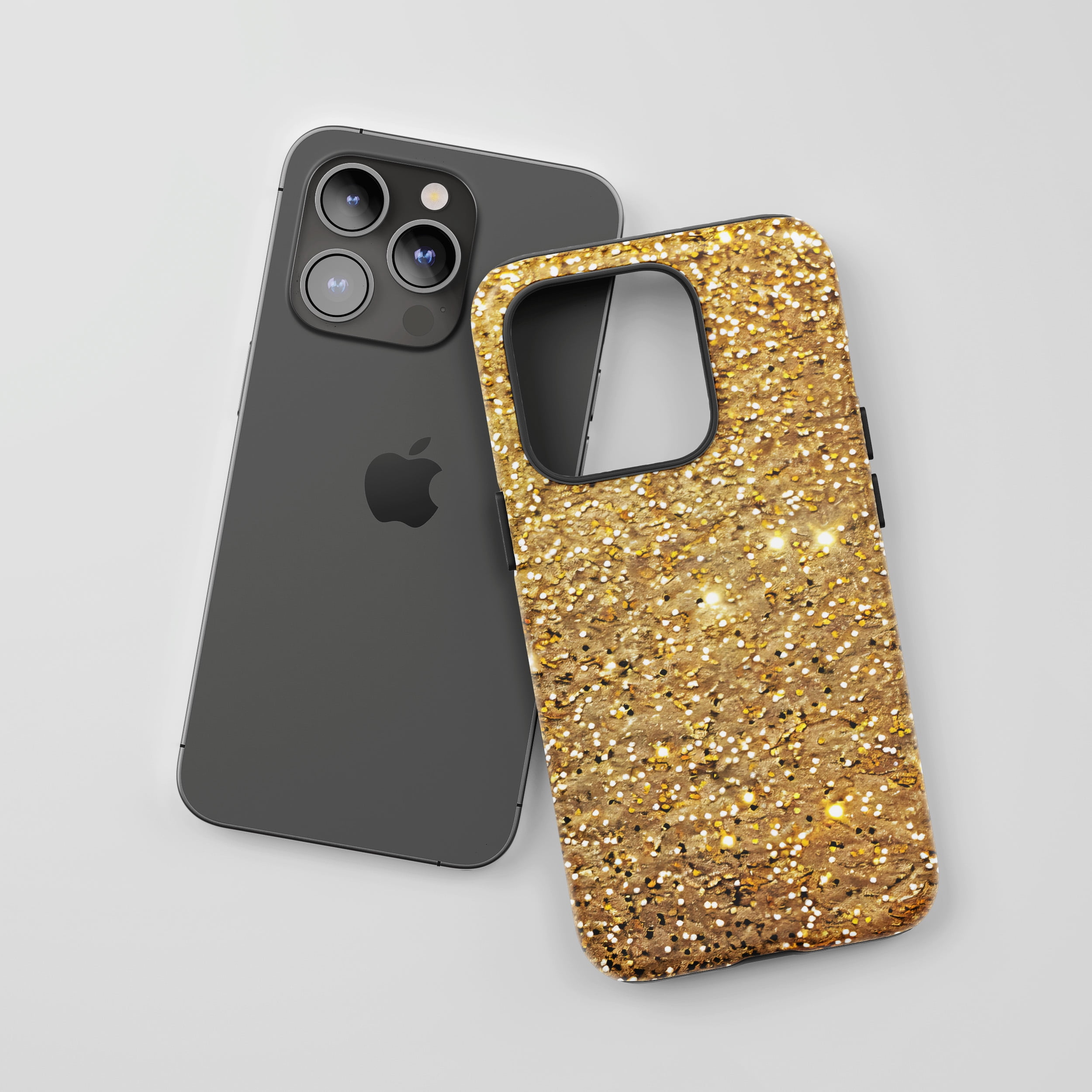 Glitter For All iPhone Series Tough Phone Case Sparkle Gold