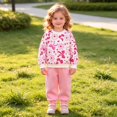 thumbnail image 5 of ZIXKCGDSE Baby Girl Clothes Flower Print Long Sleeve Top and Jogger Pants Cute Fall Outfits Size 4-5 Years, 5 of 5