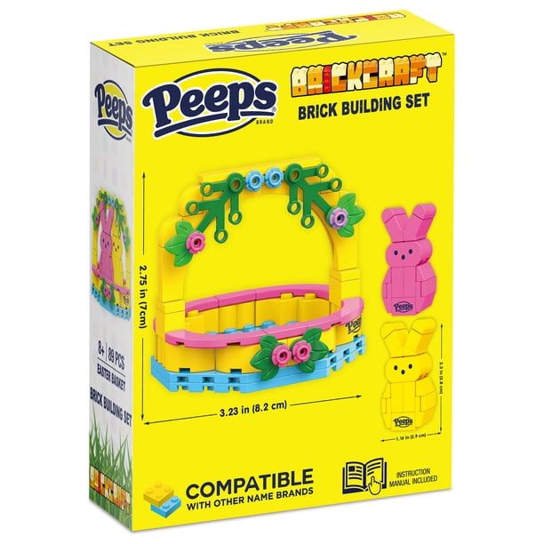 Pink & Yellow Brick Easter Basket | Play blocks for retail