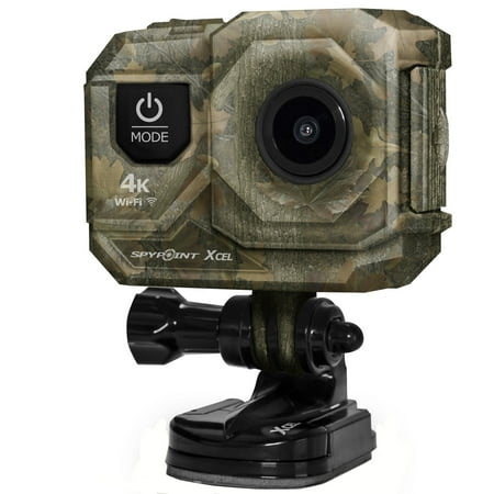 Spypoint XCEL 4K Hunt Action Camera Camo with 12MP Photo Resolution and 2-Inch LCD Screen