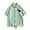 Green, variant on WREESH Men's Loose Casual Button Down Shirt Contrasting Pockets with Drawstring Hem, Short Sleeve Solid Print Olive Green