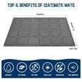thumbnail image 2 of Stone Bath Mat, Super Absorbent Diatomaceous Earth Shower Mat for Bathroom Floor – Wrapped in Silicone Webbing to Mat – Stylish and Modern – Dark Gray 24x15.7”, 2 of 7