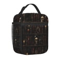 thumbnail image 2 of Gothic Halloween Raven Skull Lunch Bag Reusable Thermal Lunch Box with Handle for Women and Men, 2 of 7