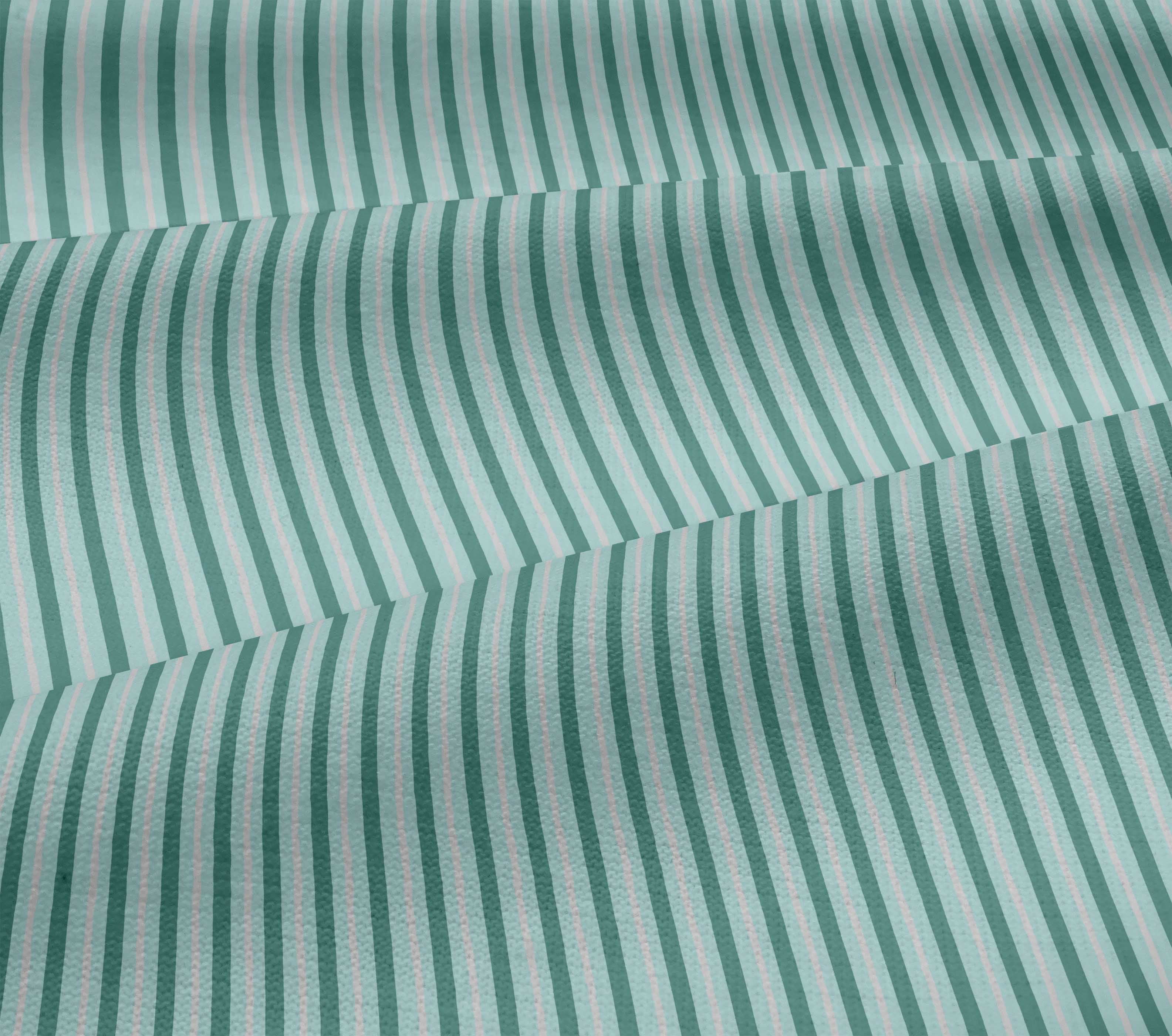 oneOone Viscose Jersey Baby Blue Fabric Stripe Block Quilting Supplies Print Sewing Fabric By The Yard 60 Inch Wide