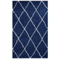 thumbnail image 3 of Modway Toryn Diamond Lattice 8x10 Shag Area Rug in Navy and Ivory, 3 of 7