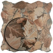 SomerTile FEM18OTO Otono Jet Ocre Porcelain Floor and Wall Tile, 17.75" x 17.75", Brown/Beige/Grey/Green