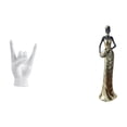 thumbnail image 1 of Estatua de gesto de roca, figura de resina, escultura de mano de arte , pieza de colección moderna para escritorio con detalles tallados creat, 1 of 8