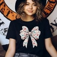 thumbnail image 3 of Women's Trendy Bow Graphic T-Shirt - Soft Cotton Casual Tee, Aesthetic Vintage-Inspired, 3 of 6