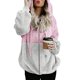 thumbnail image 1 of Puntoco Chaqueta cálida para mujer con cremallera y empalme sólido, blusa de manga larga, sudadera con capucha Puntoco Puntoco-1, 1 of 1