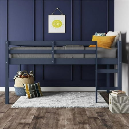 Dorel Living Milton Junior Twin Loft Bed in Blue