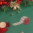 thumbnail image 4 of GUANGHONG Christmas Plaid Ribbon Roll Decorative Bow Ribbon for Holiday Wrapping Pumpkin Ornament, 4 of 6
