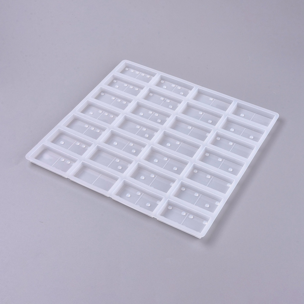 5pc DIY Dominoes Silicone Molds Resin Casting Molds for UV Resin Epoxy Resin Jewelry Making White 218x204x8mm Inner Diameter: 50x24x8mm