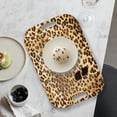 thumbnail image 5 of Serving Trays with Handles, 14.5 x 9.8 inch Rectangular Plastic Tray for Restaurant, Kitchen, Brown Leopard, 5 of 6