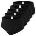 thumbnail image 2 of PROTECHDRY - Washable Urinary Incontinence Cotton Maxi-Panties Underwear for Women, with Front Built in Absorbent Area, Black, Medium (5-Pack / Buy 4 Get 1 Free), 2 of 2