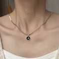 thumbnail image 4 of Collier Pendentif Alphabet en Acier Inoxydable Léger Réglable Collier en Alliage pour Femmes avec Longueur Allongée, 4 of 5