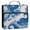 Indigo Blue Tie-dye Pattern, variant on Water-Resistant 3-Ring Binder Organizer with Multiple Pockets Zipper Binder Bag for Office Beautiful Swirling Lines