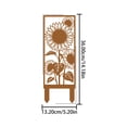 thumbnail image 3 of Rusty Metal Garden Stake, 2D 14.18 inches Garden Column Rust Steel Statue, Modern Garden Sculpture, Metal Patio Landscape Decor, Art Column for Lawn, Porch, Backyard Decoration, Style D, 3 of 9