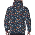 thumbnail image 7 of Rateoe Spaceships And Stars In Outer Space Pattern Mens Hoodie, Pullover Hooded Sweatshirt, Kangaroo Pocket Hoodie Ideal for Daily Wear, Travel and Home-Medium, 7 of 7