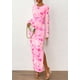 thumbnail image 3 of Vestido PRETTYGARDEN Maxi Ajustado Floral de Manga Larga Rosa M, 3 of 8