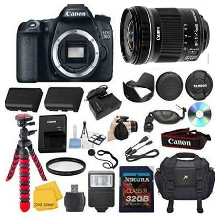 Image of Canon EOS 70D/80D Digital SLR Camera with Dual Pixel CMOS AF Video W/ EFS 10-18 MM