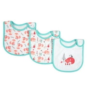 3PCS/LOT Baby Bibs Triangle Cotton Bibs Cartoon Print Saliva Towel Baby Boys Girls Feeding Apron Cotton Bandana Bibs Baby Stuff 1007 Fox