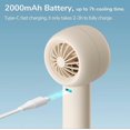 thumbnail image 4 of Mini Handheld Fan, Unique Design Portable Fan, Personal Handheld Fan USB Rechargeable, With Powerful Turbo Wind, 4 of 4