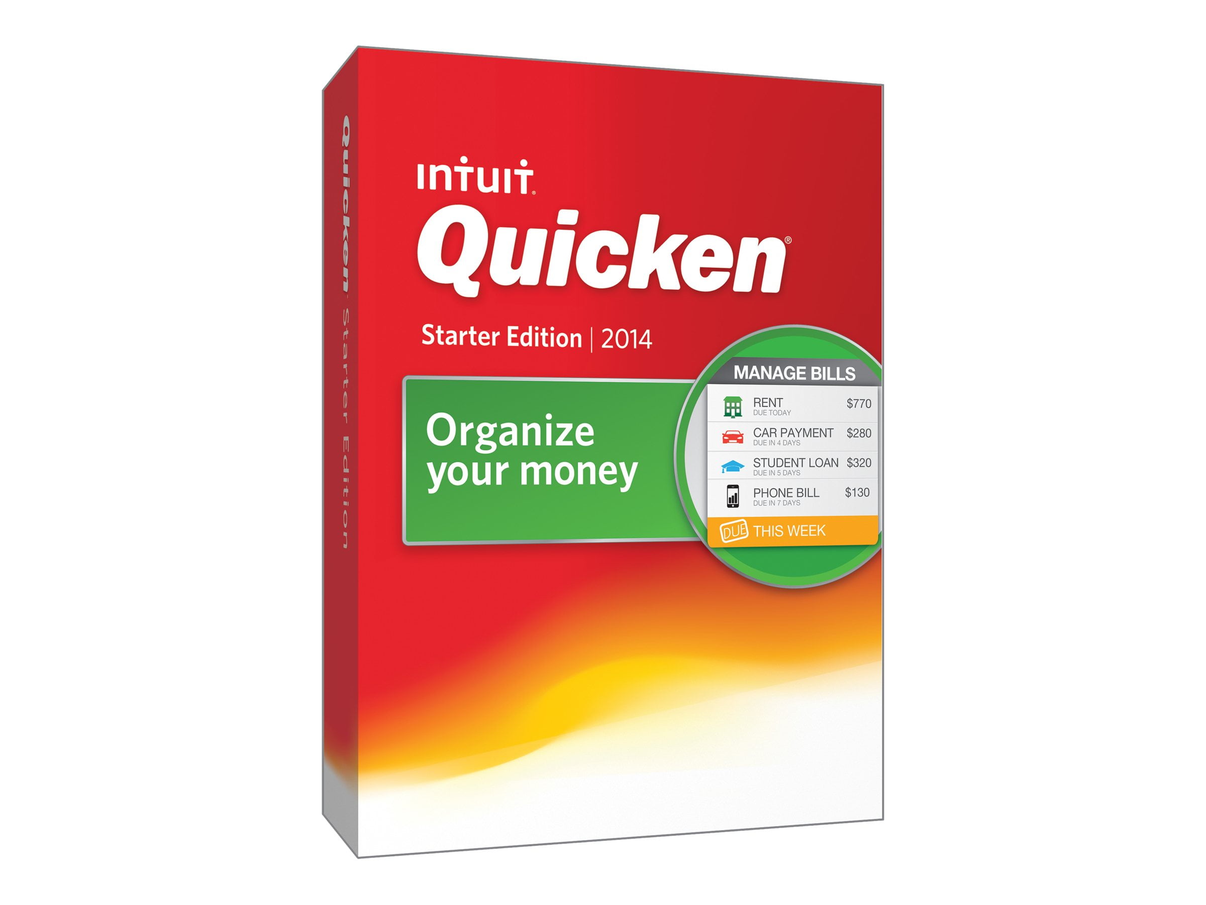 Quicken Starter Edition 2014 Box pack 1 user CD Win Walmart