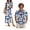 Blue Hibiscus Flowers, variant on Jeiento Couples Matching Outfits Womens Hawaiian Dresses Coconut Tree Mens Short Sleeve Button Down Shirts Maxi Summer Dresses for Women Casual Long Sleeveless Crewneck Dress