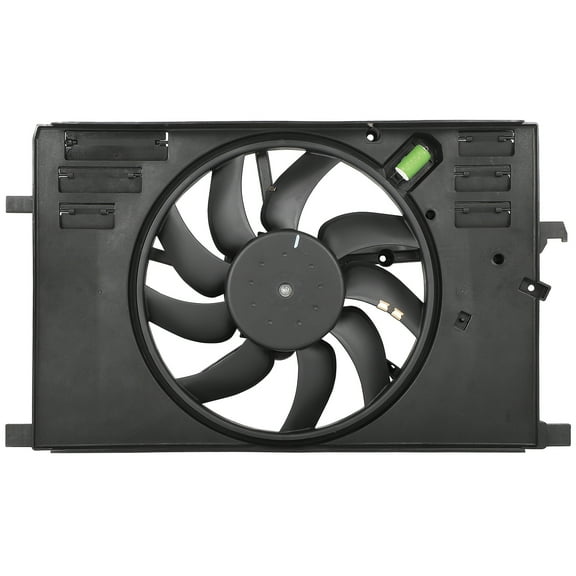SCITOO Engine Radiator Cooling Fan Assembly Compatible with 2016-2018 for Fiat for 500X 2.4L 2015-2018 for Jeep for Renegade 2.4L 2015-2018 for Ram for ProMaster City 2.4L; Replace 621577;