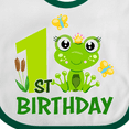 thumbnail image 4 of Inktastic 1st Birthday Princess Frog Girls Baby Bib, 4 of 4