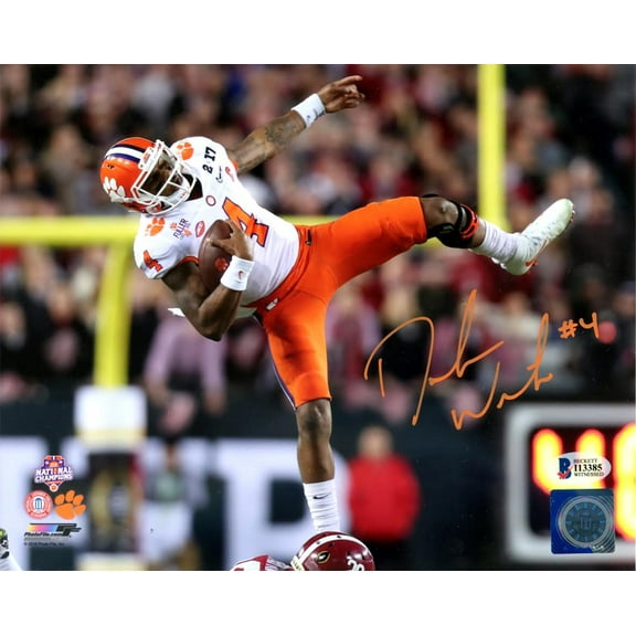 Deshaun Watson Autographed 8x10 Photo Clemson Tigers Beckett BAS 113715