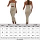 thumbnail image 2 of Vestido Tubo Superior Vestido bandeau para mujer sin espalda a rayas horizontales ceñido al cuerpo vestido maxi traje de fiesta Cgtredaw Beige L para Mujer, 2 of 6