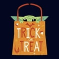 thumbnail image 2 of Men's Star Wars: The Mandalorian Halloween Grogu Trick or Treat Bag  Graphic Tee Navy Blue X Large, 2 of 5