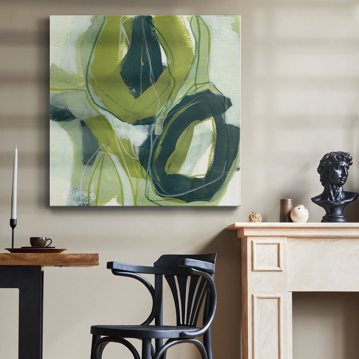 Wexford Home Verdigris Motion II-Premium Gallery Wrapped Canvas, 24" x 24" - Ready to Hang