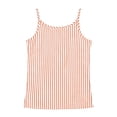 thumbnail image 5 of Eltusu Girls Tank Tops, Crewneck Summer Striped Breathable Sleeveless T-Shirts Orange Size 5-6 T, 5 of 7
