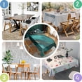 thumbnail image 5 of Green and Gold Marble Glitter Waves Pattern Rectangle Tablecloth 60"x120",Waterproof Polyester Rectangle Table Cloth, Wipeable Spillproof Polyester Tablecloth for Dining, Camping, Indoor and Outdoor, 5 of 6