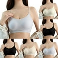 thumbnail image 2 of VISALY Soft Bra Light blue sports bra, Women's One-Piece Steel Ring-Free Ice Silk Jelly Soft Support Ultra-Thin Underwear Bra Women's, Light blue bra High Support Sports Bras, Light Blue,XXL, 2 of 5