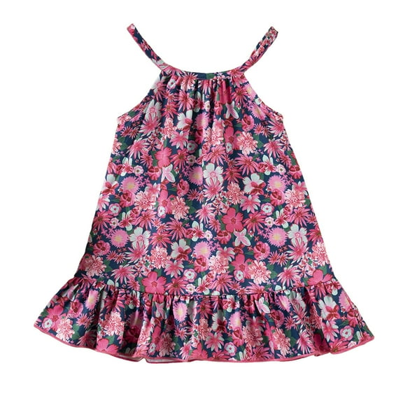 TAIAOJING Girls Dresses Toddler Summer Casual Sleeveless Striped Print For Kids Age 1-6 Playful Comfortable Stretchy Waistband Easy To Wear And Wash Holiday 4-5Y