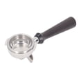 thumbnail image 2 of Stainless Steel 58mm Double 58mm Double Spouts Portafilter Solid Wood Handle Coffee Maker Component for Coffee Machines Stainless Steel Filter Basket Wood Handle Double Spouts, 2 of 8