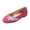 Hot Pink, variant on Round Toe Flat Shoes for Women Rhinestone Floral Casual Slip on Suede Ballet Shoes for Office Work Walking Daily Dark Gray Size 9